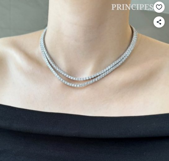 모이사나이트 테니스 목걸이 실버 최저가 구매 가격 정보 2mm 3mm
