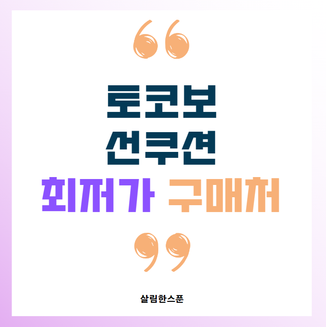 토코보 선쿠션 선스틱 리필 미니 최저가 구입처 내돈내산