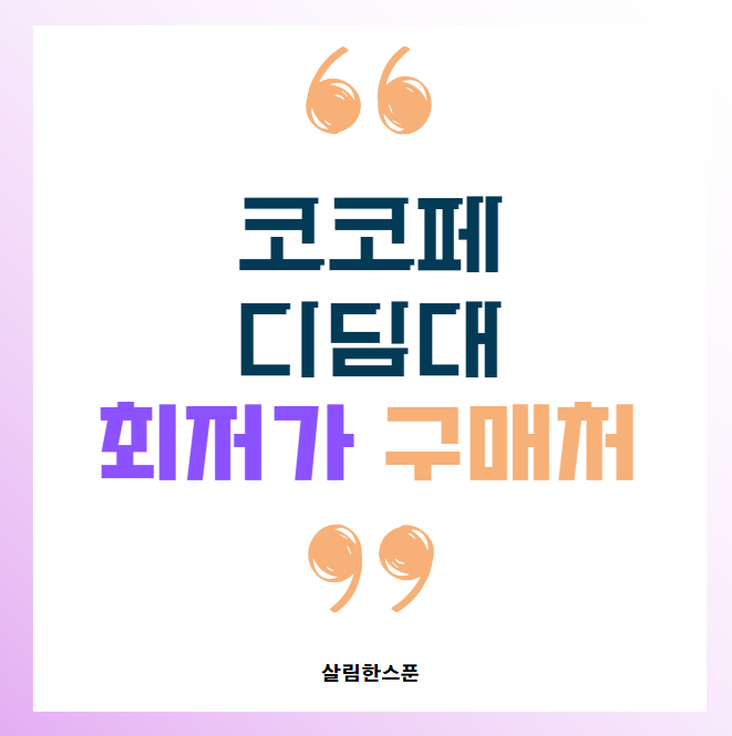 코코페 디딤대 변기 단점 공구 최저가 구매처